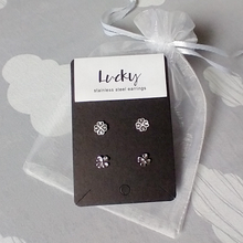 Load image into Gallery viewer, Lucky Earrings Set (silver)