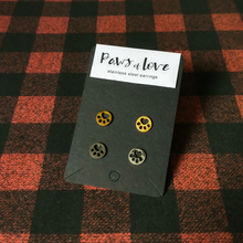 Load image into Gallery viewer, Paws Earrings Set (gold and silver)