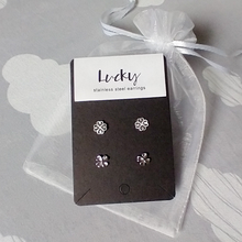 Load image into Gallery viewer, Lucky Earrings Set (silver)
